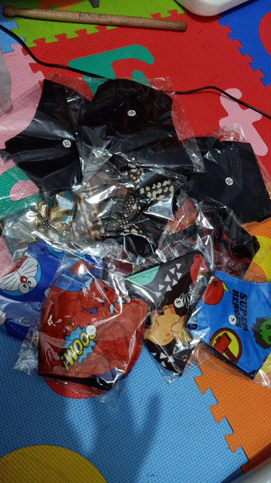 Masker Kain 3 Lapis / 3 Ply - Non Medis - Bisa Dicuci