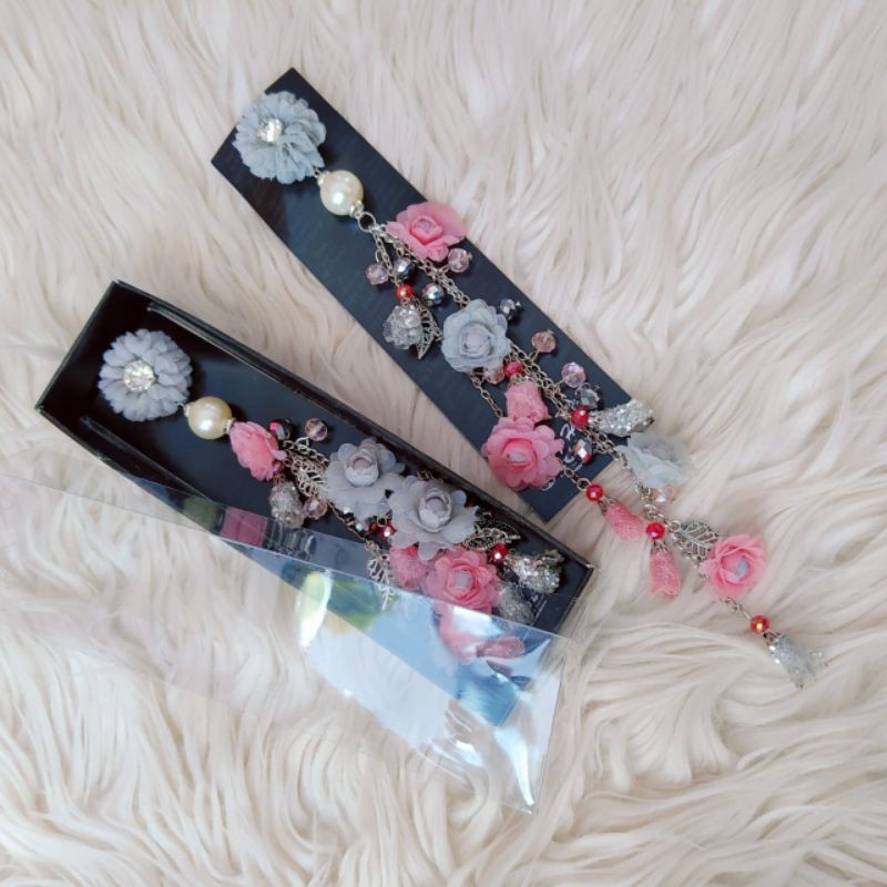 Bros Juntai Panjang Bunga kombi Mutiara by Aulia Fashion