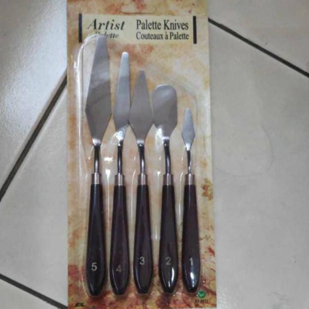 

{{BAYAR DI TEMPAT}} Artist palette knife set 5 pisau palette HEMAT [Kode 1|Kode 2|Kode 3|Kode 4|Kode