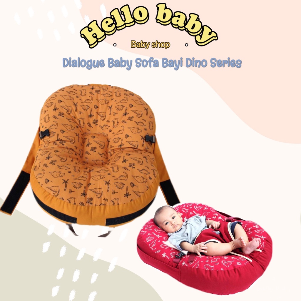 Dialogue Baby Sofa Bayi Multifungsi dengan Gesper Pengaman 3 In 1 Dino Series DGK9221