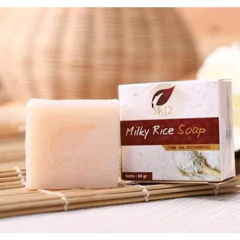 SR12 Milky Rice soap/Sabun susu beras/sabun pencerah wajah/sabun pemutih wajah.
