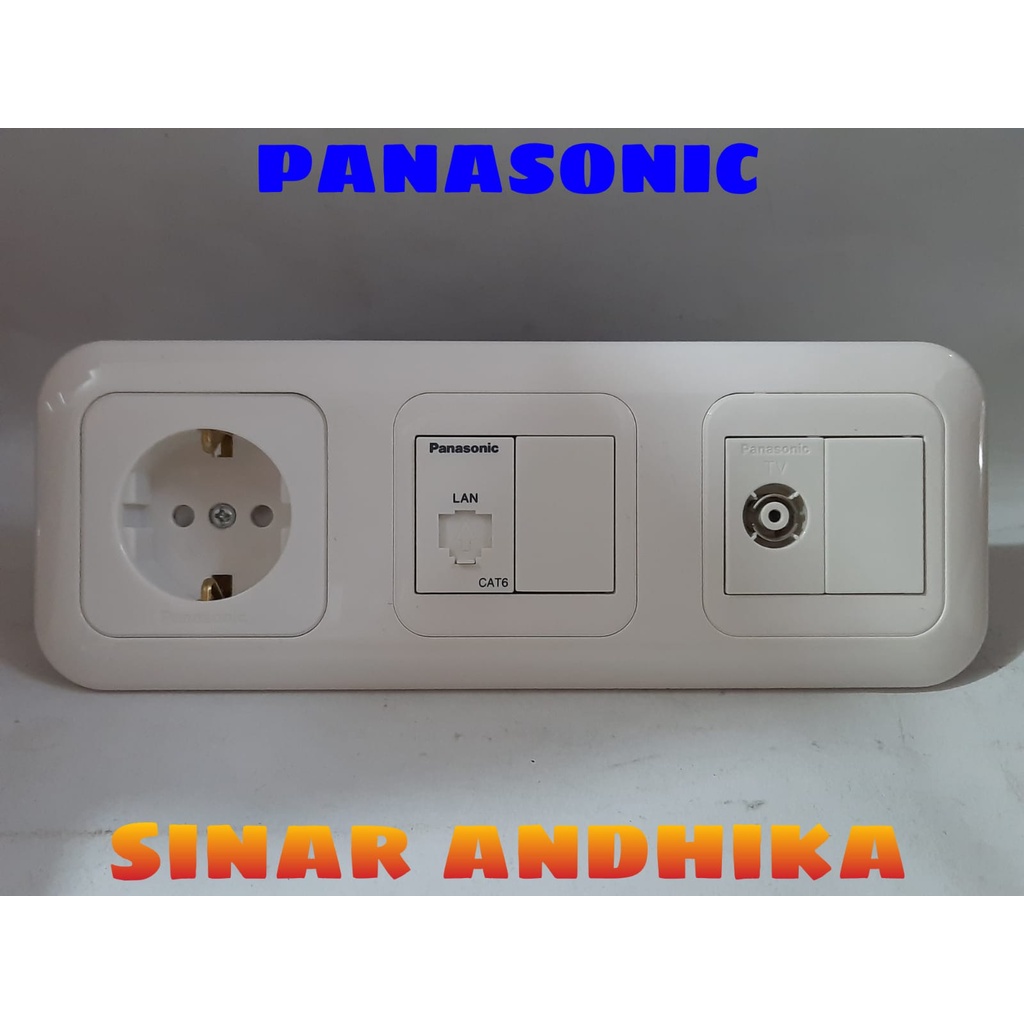 STOP KONTAK (CP)+MODUL DATA CAT 6+BLANK+TV+BLANK PANASONIC WEJ 7823 2186200120