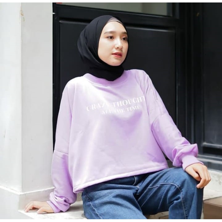 Sweater Wanita Grosir Terkeren Berkualitas - Crazy Thought oversize