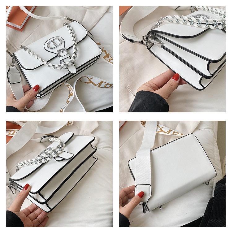 BJ15468 - BLACK/GREEN/GRAY/PINK/RED/WHITE/YELLOW - TAS SLEMPANG RANTAI IMPORT TERMURAH JAKARTA ELJ5468