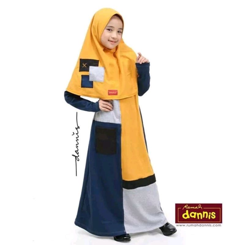 Gamis anak dannis no 2 # Jubah anak perempuan / Busana muslim anak perempuan