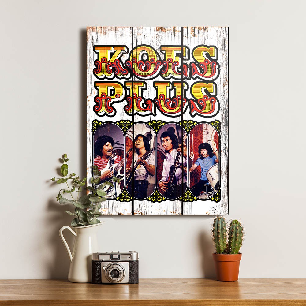 Koes Plus Poster Kayu Pajangan Dekorasi Dinding Rumah Wall Decor