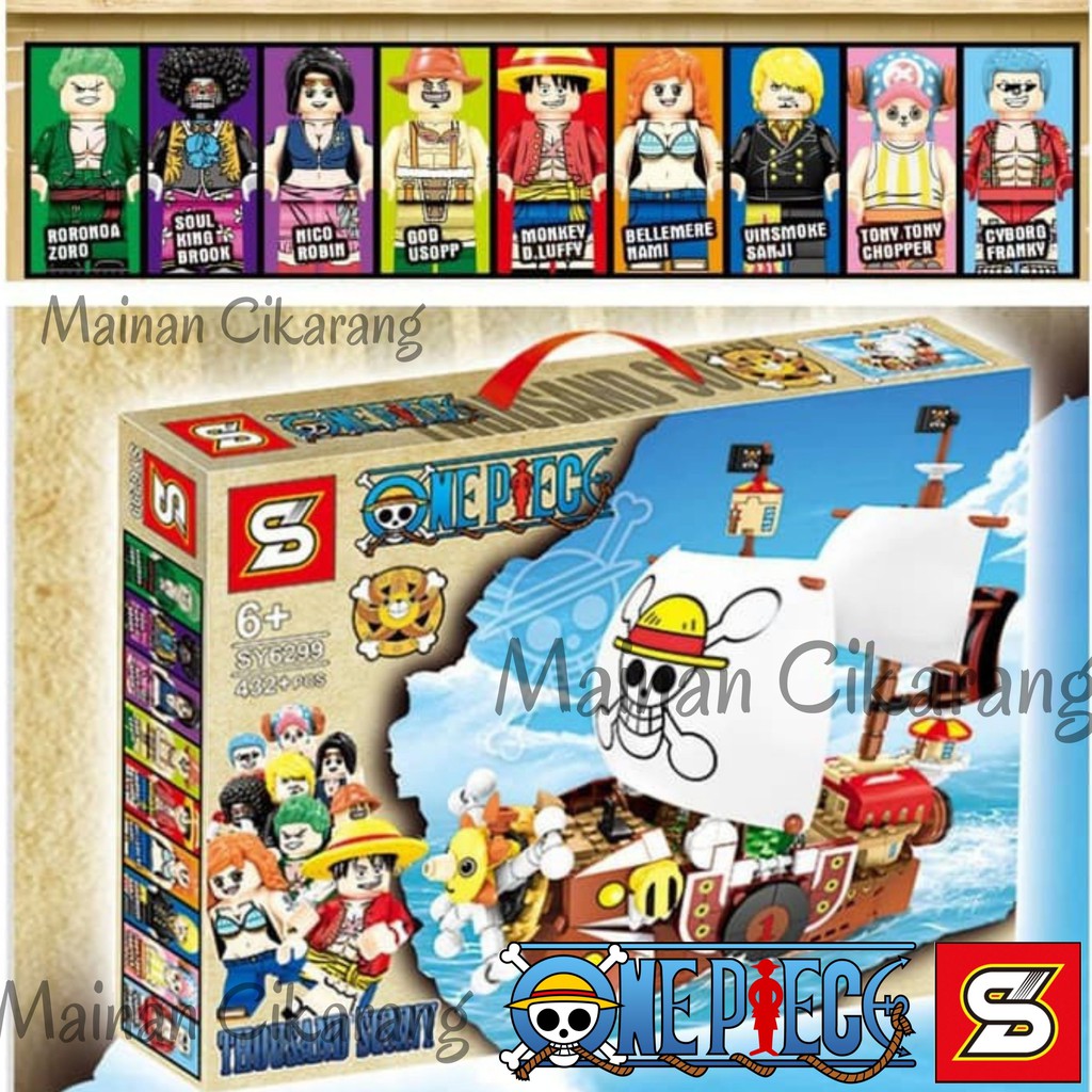 BRICK SY 6299 SHENG YUAN KAPAL ONE PIECE CREW THOUSAND SUNNY MAINAN CIKARANG