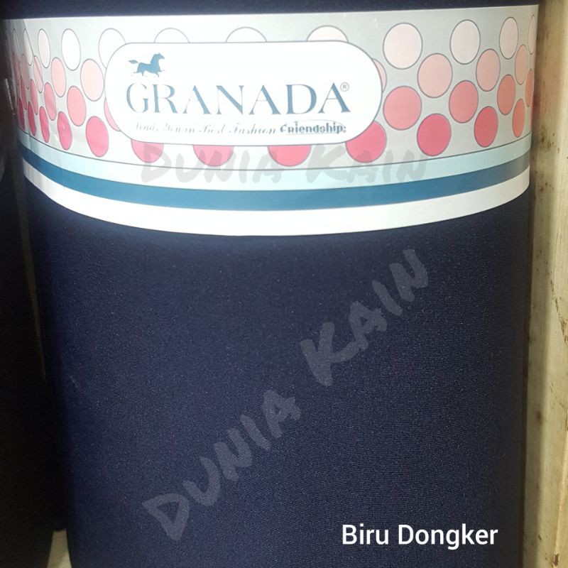 [BIRU DONGKER] Bahan Kain celana seragam warna biru dongker polos navy blue bahan Hightwist merek Gr