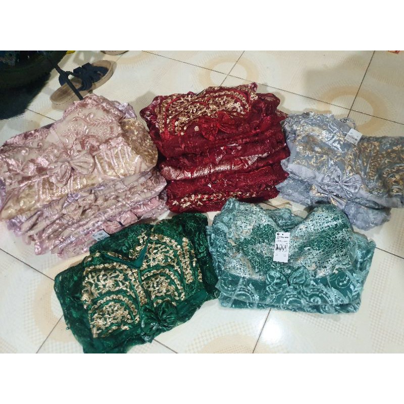 Dress Anak Full Brukat Lengan Terompet / Bisa Pilih Warna / Dress Pesta Anak