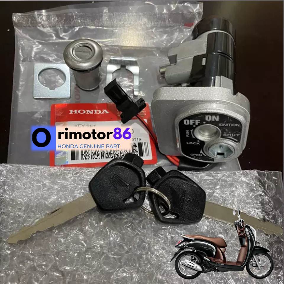 Kunci Kontak remot keyset key set remote Scoopy FI 2015 2016 Original