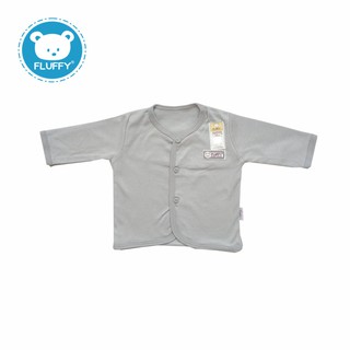  FLUFFY  Baju  Panjang Bayi  Bis Newborn  Isi 3Pcs Bjab Abu 