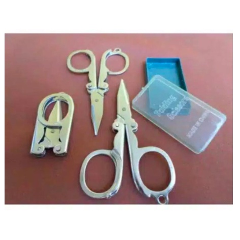 

dailybar - Gunting Lipat Mini Gunting Lipat Kecil Stainless Tajam Trip Scissors Fold