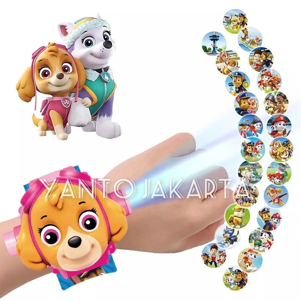 JAM TANGAN ANAK PAW PATROL SKYE PEREMPUAN LAMPU PROYEKTOR