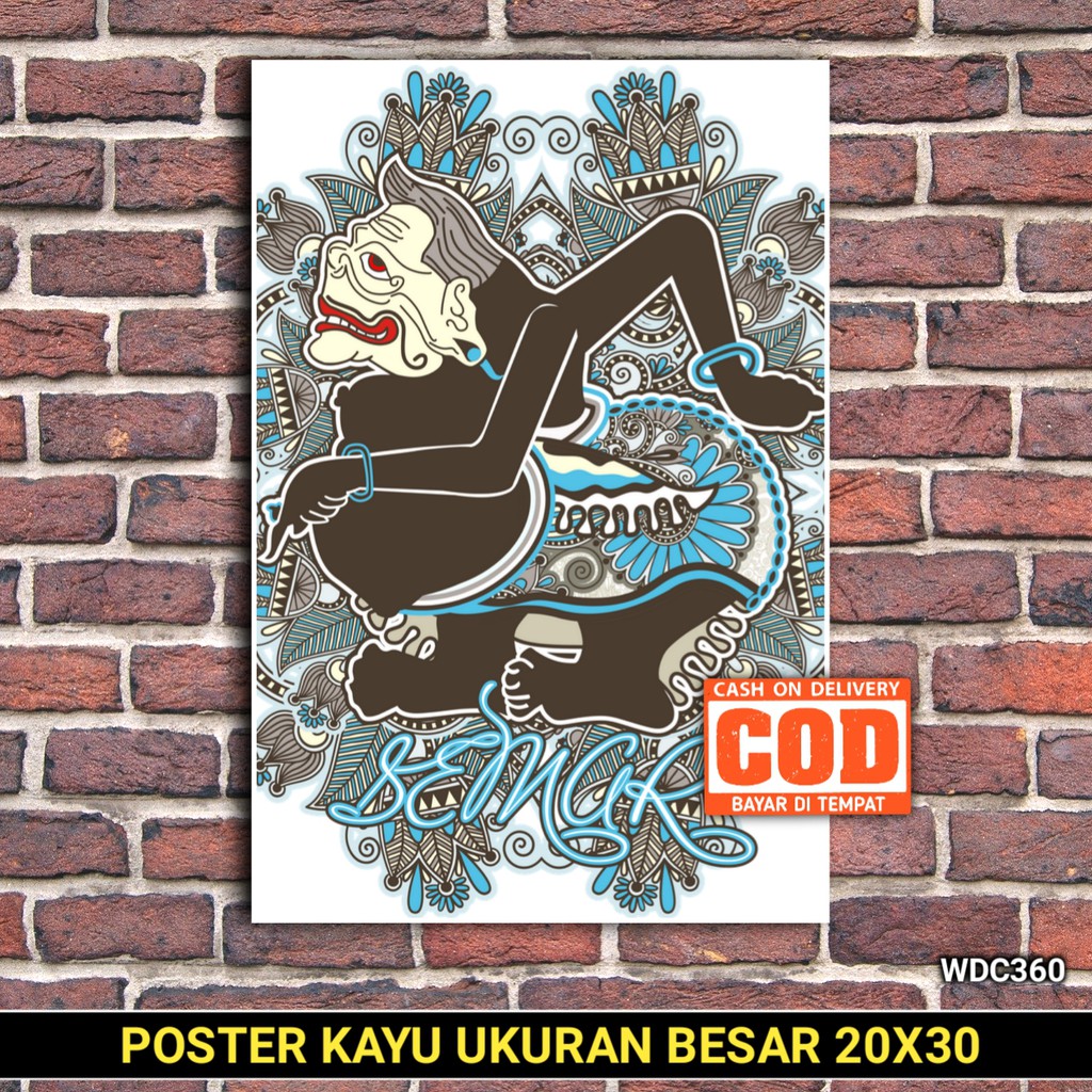 Poster Kayu Semar Wayang Kulit