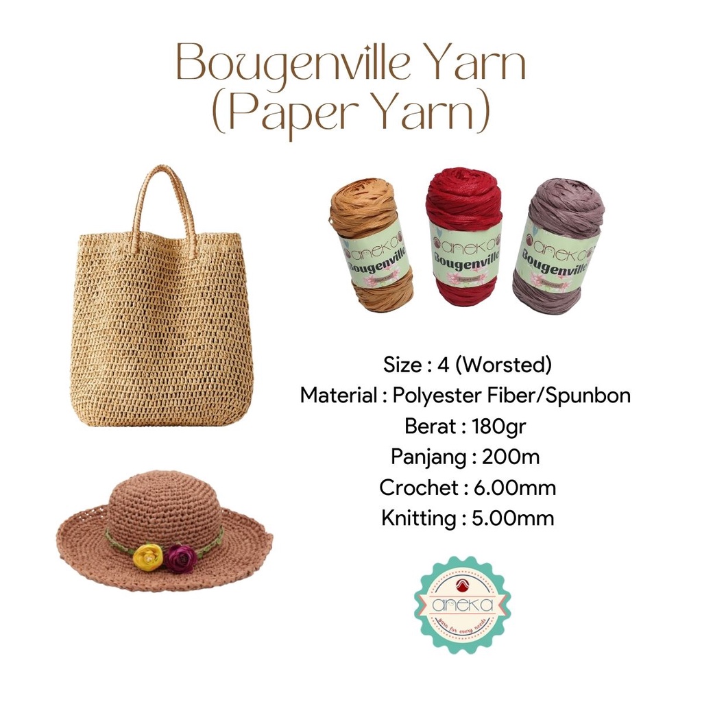 KATALOG - Benang Rajut Bougenville / Rattan / Paper Yarn