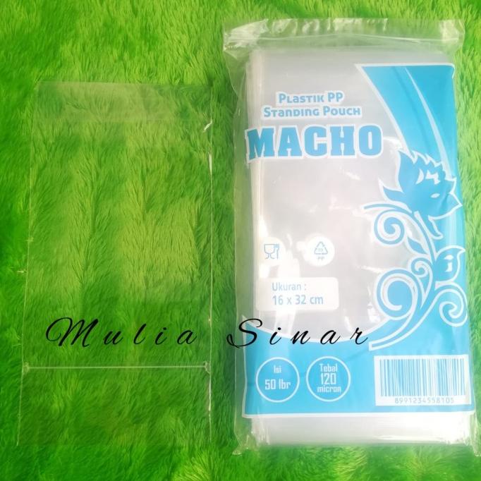 STANDING POUCH 16X32 / PLASTIK PP STANDING POUCH/ ZIP LOCK KLIP