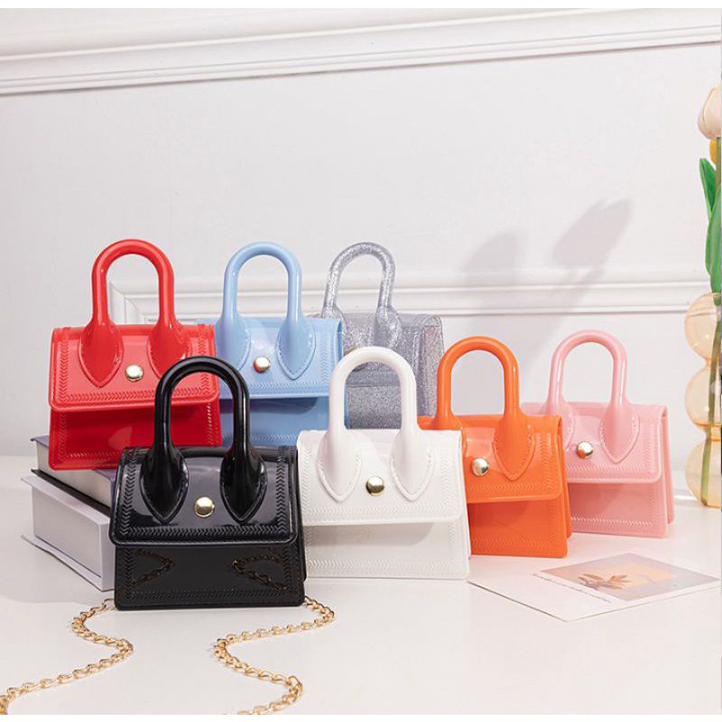 NEW ARRIVAL TAS JELLY GEMOY + TALI RANTAI IMPORT SUPER PREMIUM ANAK PEREMPUAN