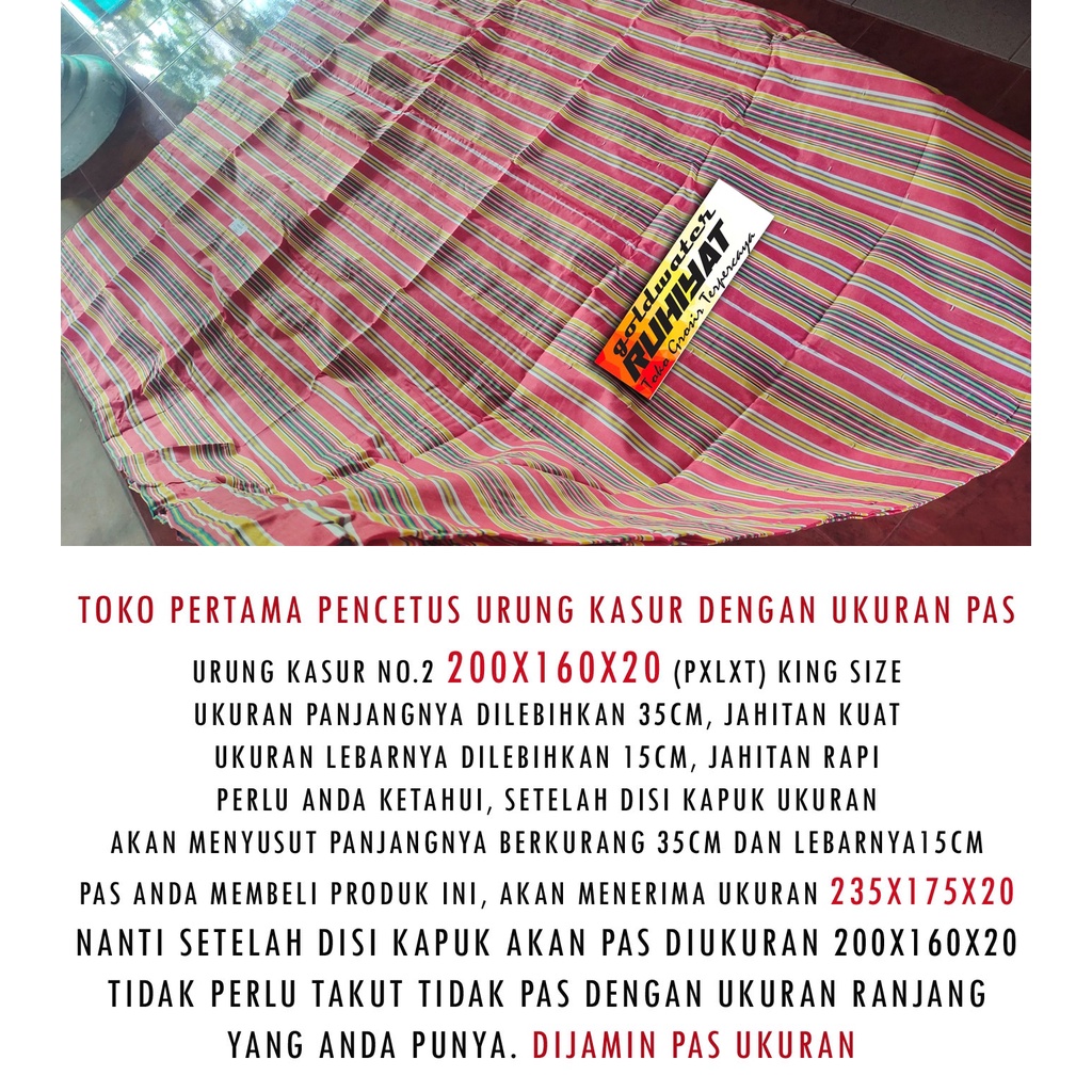 Sarung kasur kapuk no 2 - sarung kasur kapuk 160x200 - sarung kasur kapuk - bahan tebal awet kualita