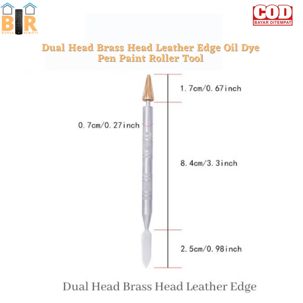 Dual Head Brass Head Leather Edge Oil Dye Pen Paint Roller Tool