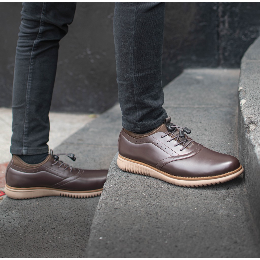 Orca Dark Brown | 39-44 | Sepatu Sneakers Kets Casual Kasual Pria Cowo Sneaker Lokal Footwear | FORIND Volve