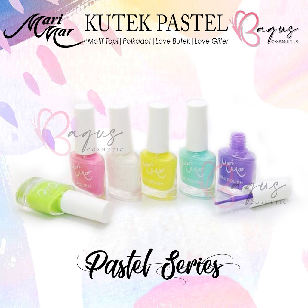 ⭐BAGUS⭐ MARIMAR KUTEK PASTEL SERIES | Nail Polish / Cat Kuku New Packaging