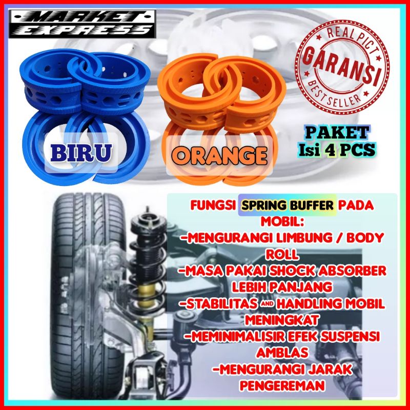 Paket Spring Buffer Stabilizer Warna Avanza 2006-2007 Depan Belakang Peredam suspensi per damper mob
