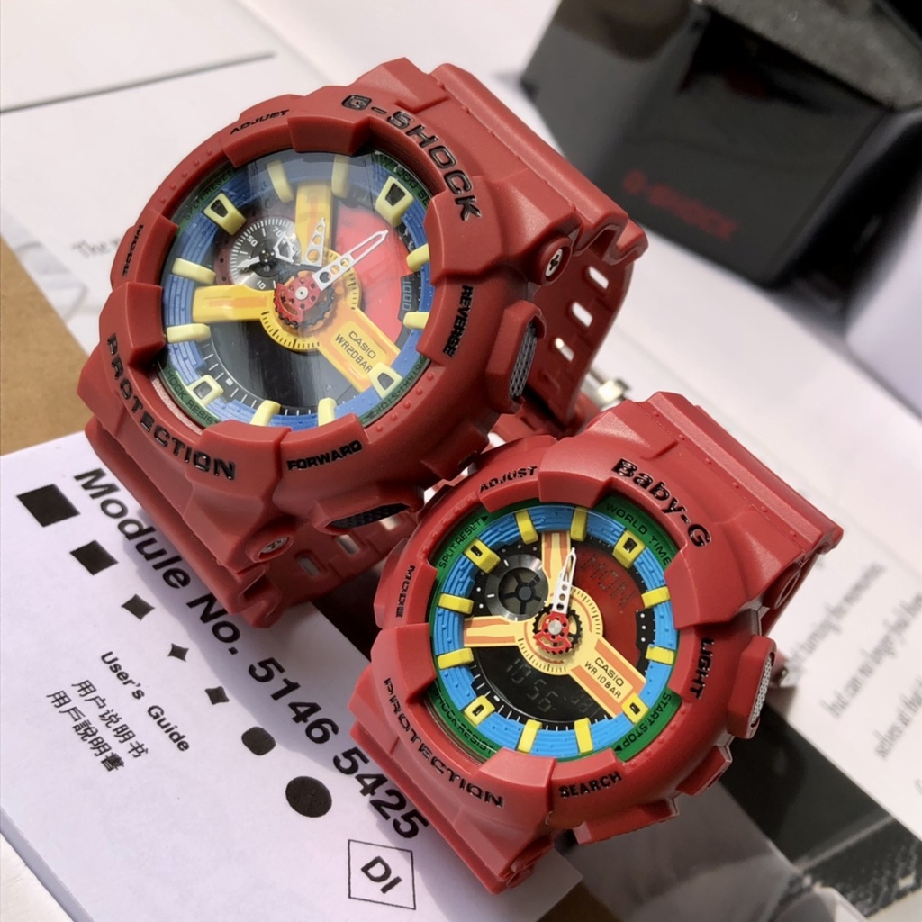 Jam Tangan Pria Wanita Casio Baby G Couple GA110 BA110 Ducati Red