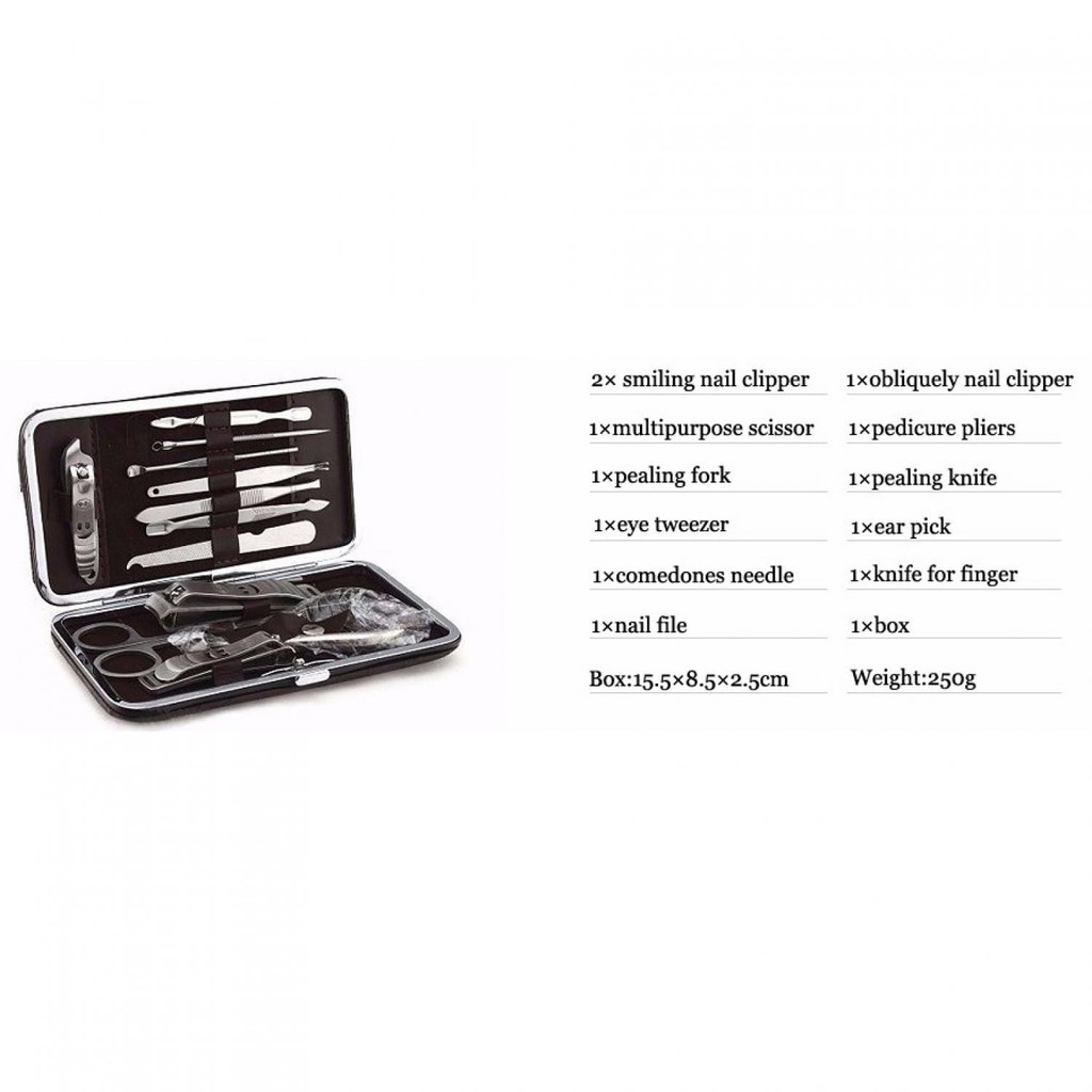 Nail Art Set Manicure Pedicure 12 PCS - 1 Set Alat Perawatan Kuku