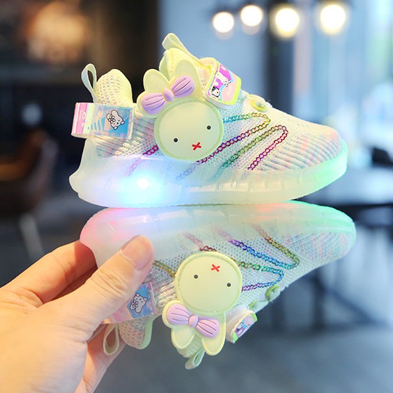 babyfit PROMO 7.7 sepatu lampu LED anak MIFFEY WABBIT sneakers lampu imut gs-0615r