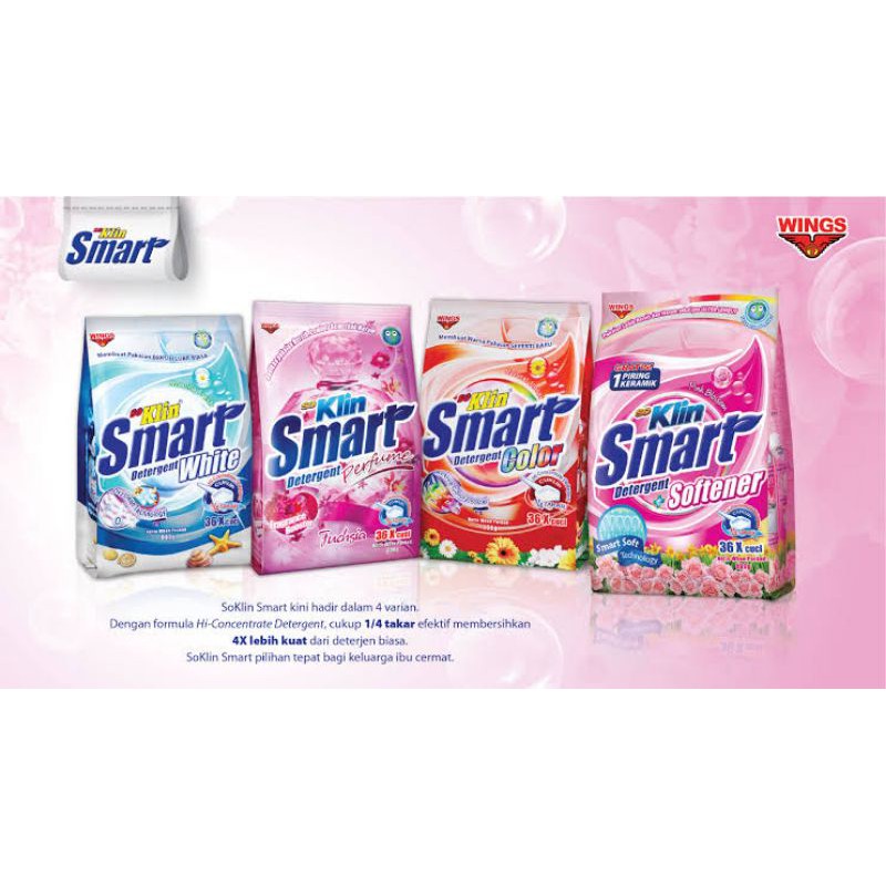 ok_ngeng (ORI) SOKLIN SMART Deterjen Bubuk 725 GRAM + Hadiah Piring Keramik RANDOM (Bisa COD)