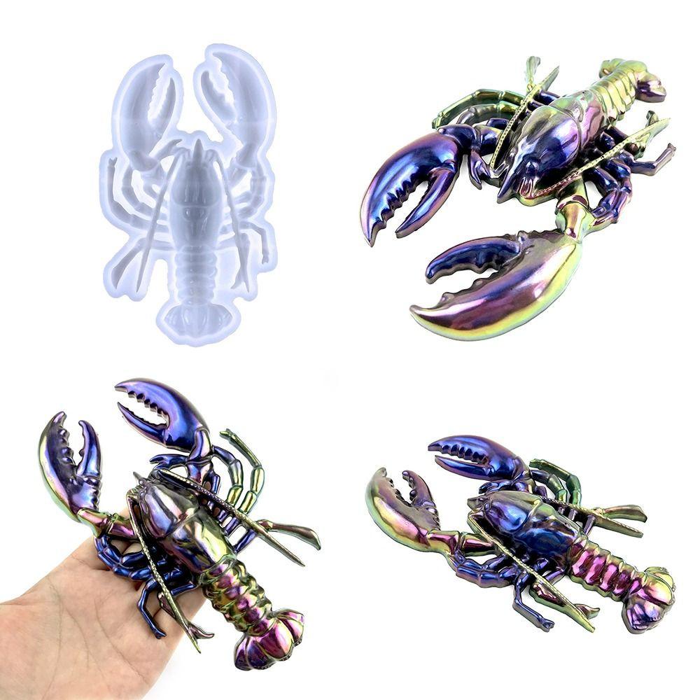 R-flower Lobster Silicone Mold Art Crystal Epoxy Dekorasi Dinding Casting Mold