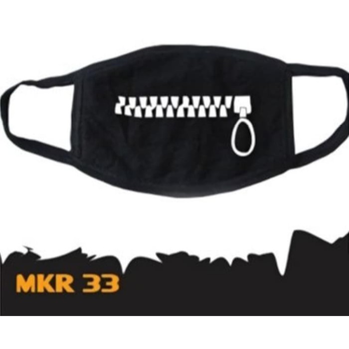 Masker Anime Emoticon Mulut Resleting MKR 33