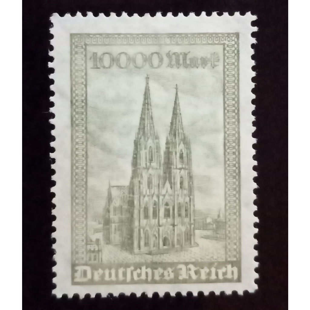 Perangko Germany/ Jerman 10000 Mark tema Gedung