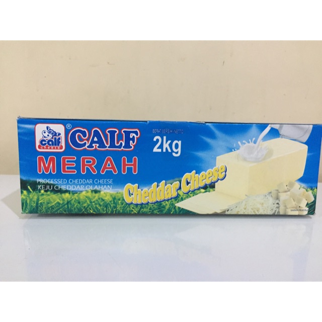 

Keju Cheddar Calf Merah 2kg