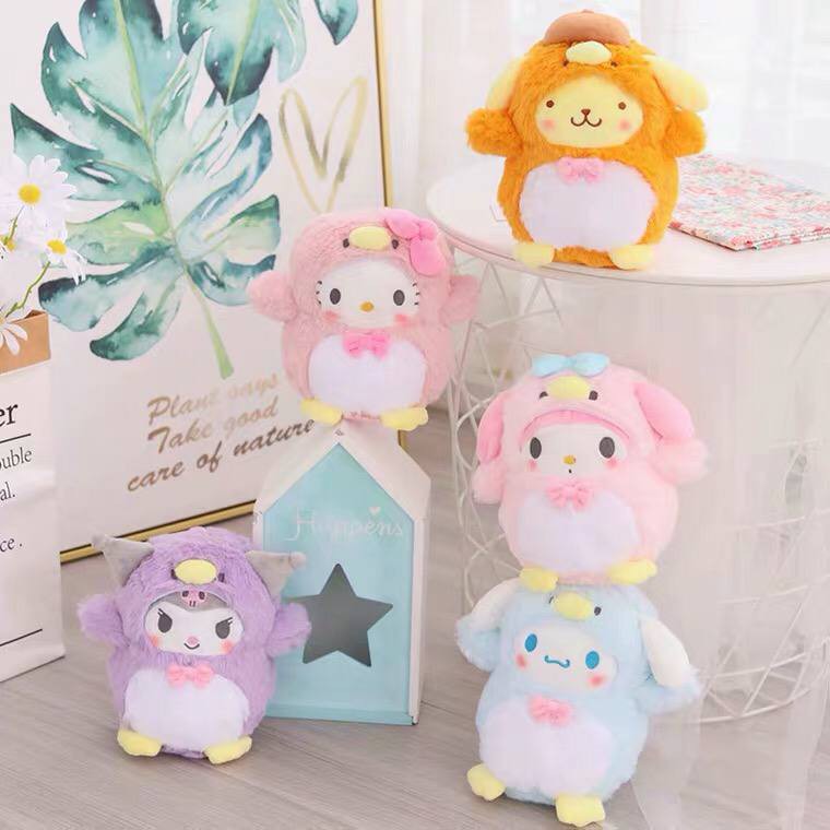 BONEKA MELODY HELLO KITTY CINNAMOROLL KUROMI POMPOMPURIN IMPOR KUCING