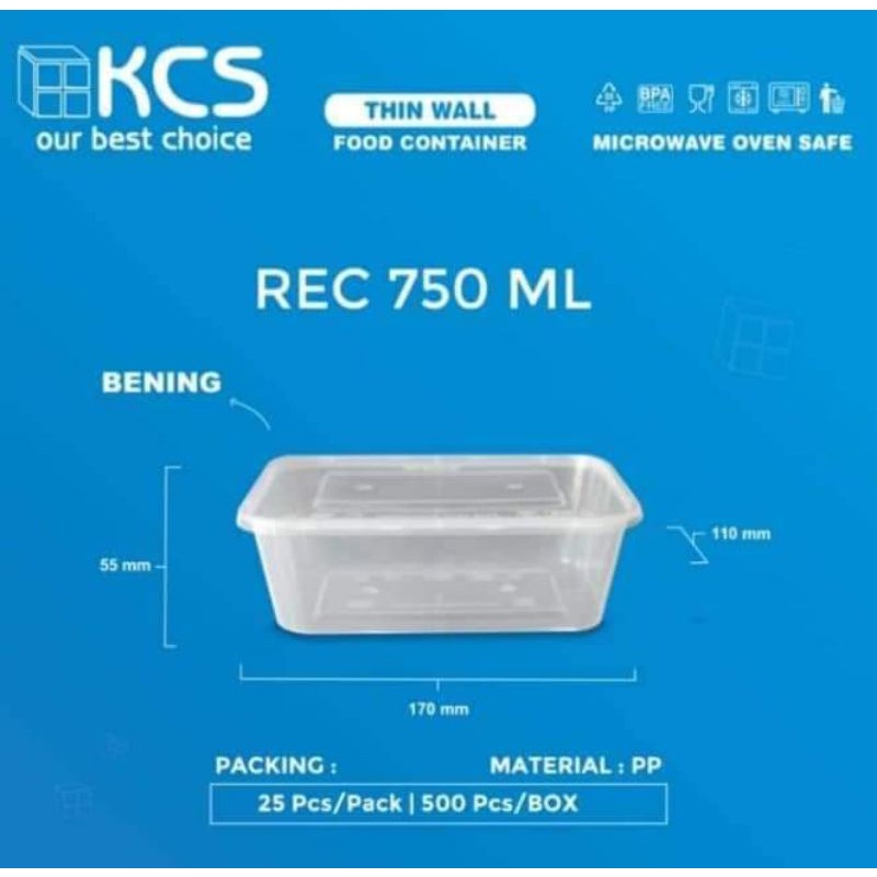 THINWALL KCS 750ML FREE DUS BENING KONTAINER PLASTIK WADAH MAKANAN KOTAK PERSEGI 750 ML ANTI PANAS MICROWAVE TEBAL MURAH PERSEGI PANJANG TEPAK KONTAINER FOOD THINWALL KCS 500ML 650ML 750ML KOTAK PERSEGI PANJANG FREE DUS BENING KONTAINER PLASTIk