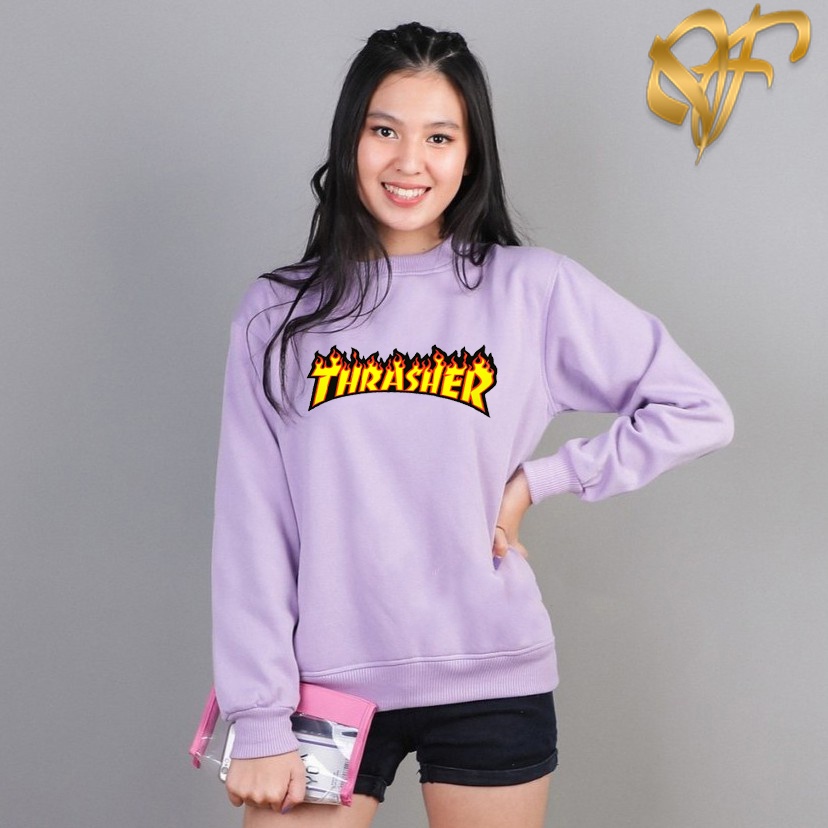 🅳🅵 Sweater Thrasher Iconic | Sweater Wanita &amp; Pria Hits | Dhea Fashion