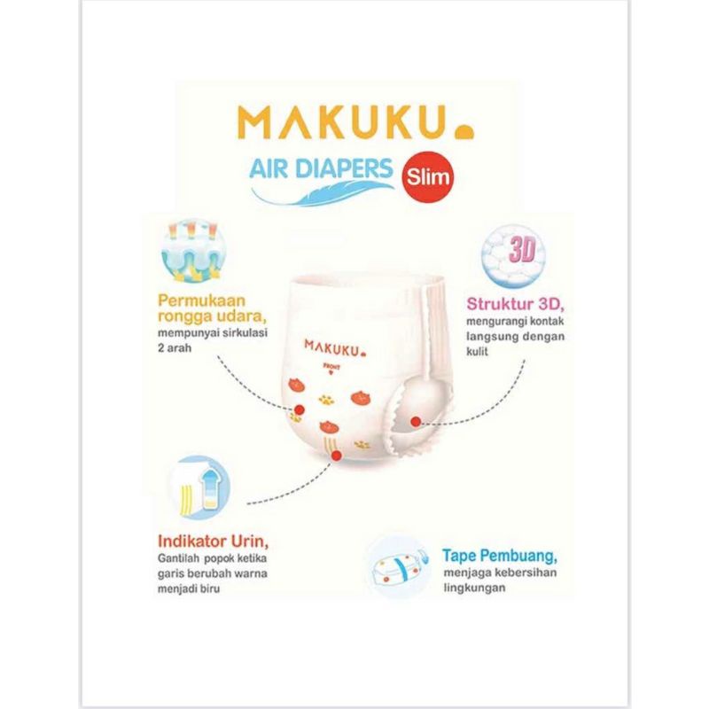 Makuku Air Diapers Slim Pants &amp; Tape All Size