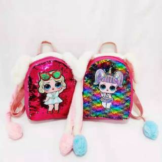  TAS  LOL LED BUNNY HAT TAS  RANSEL LOL BUNNY TELINGA GERAK 