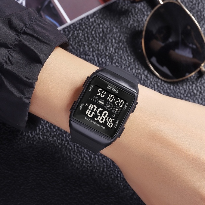 SKMEI 1960 Jam Tangan Pria Wanita Digital Chronograph Sport Watch Dual Time Anti Air Tali Rubber WATCHKITE WKOS