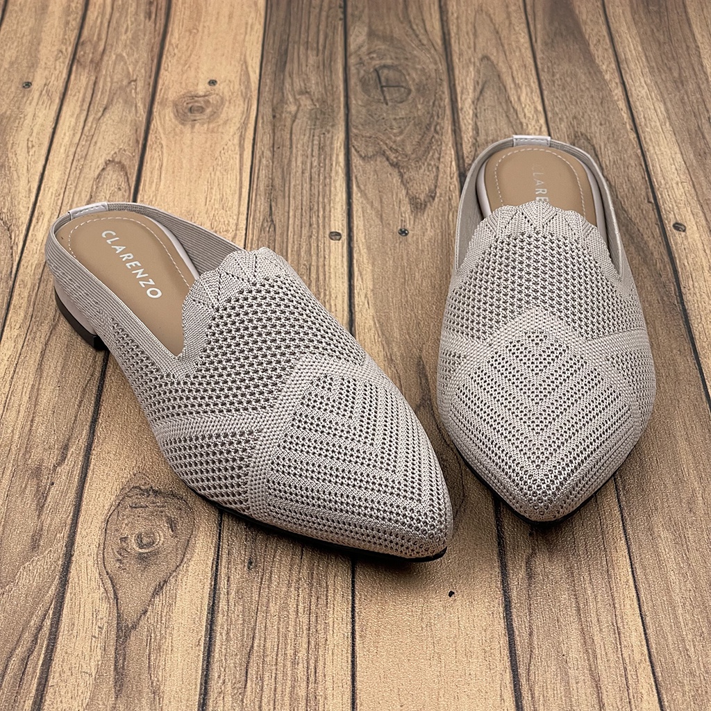 Sandal Mules Rajut Hak 1,5cm  RD03 ~ CLARENZO