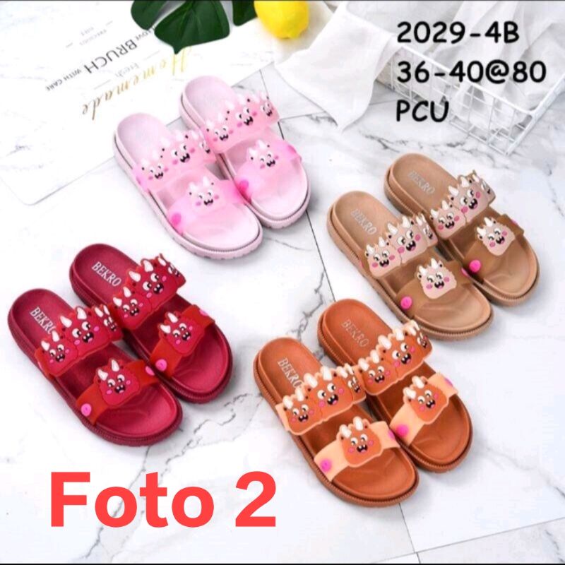 Sandal jelly korea imut Sol Tebal 4 cm