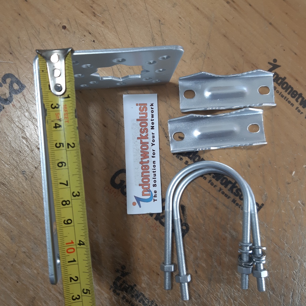 Bracket breket dan L clamp klem dudukan tiang antena GRID Yagi Omni TV Radio HIGH GRADE