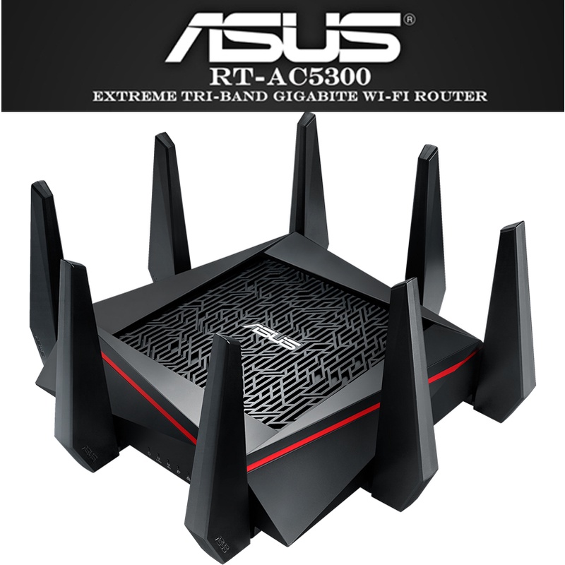 Asus RT-AC5300 Extreme Tri-Band Gigabite Wi-Fi Router With DD-WRT