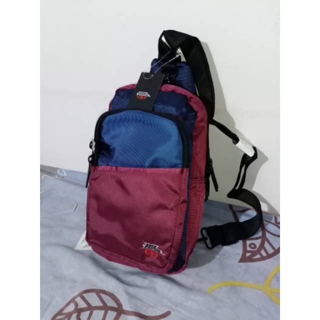 Waistbag No fear merah original