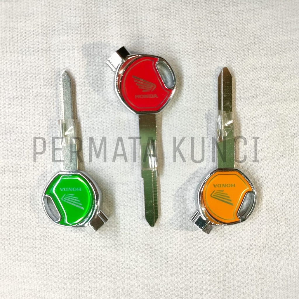 BAHAN Duplikat KUNCI MOTOR Variasi Warna  BEAT, VARIO 125-150 alur kiri(bisa juga untuk SCOOPY, GENI