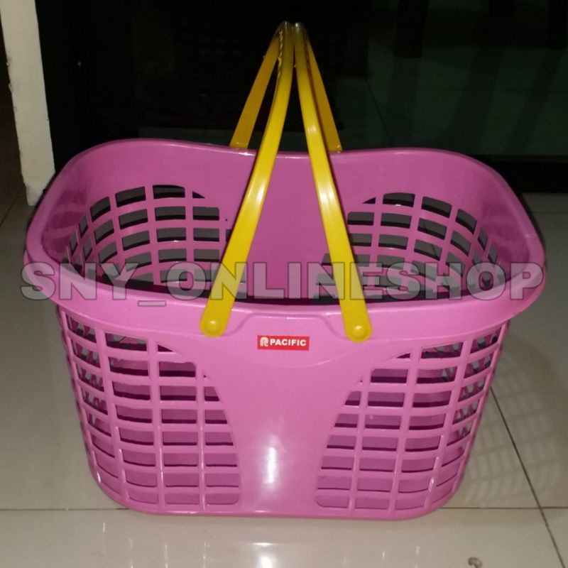 Keranjang Serbaguna / Keranjang Belanja Plastik Pink Pacific