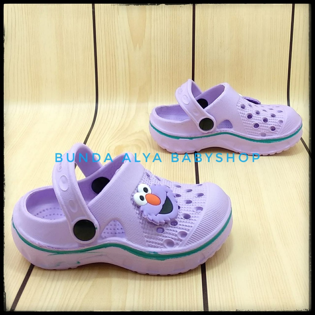 Sandal Anak Perempuan Karet Usia 6 Bulan 1 2 Tahun UNGU Lentur - Sendal Anak Cewek Motif Kartun Lucu Size 18 - 23