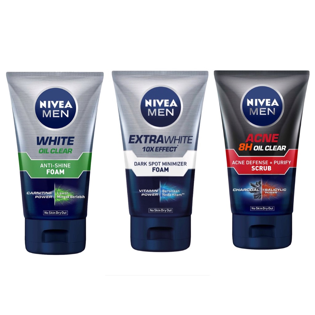 ✿ELYSABETHME✿ Nivea MEN facial foam face wash sabun cuci muka wajah bersih memutihkan