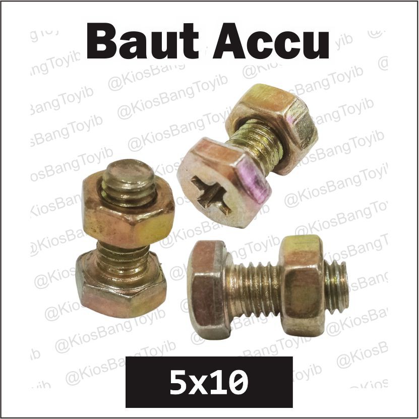 Baut Aki Basah Bulat M5x10 Universal (245)